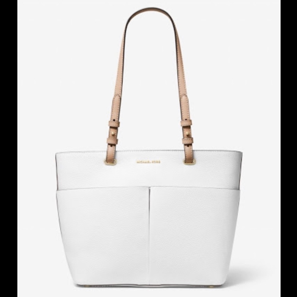 NEW! MK Bedford Medium Top Zip Pocket Leather Tote - Picture 9 of 12